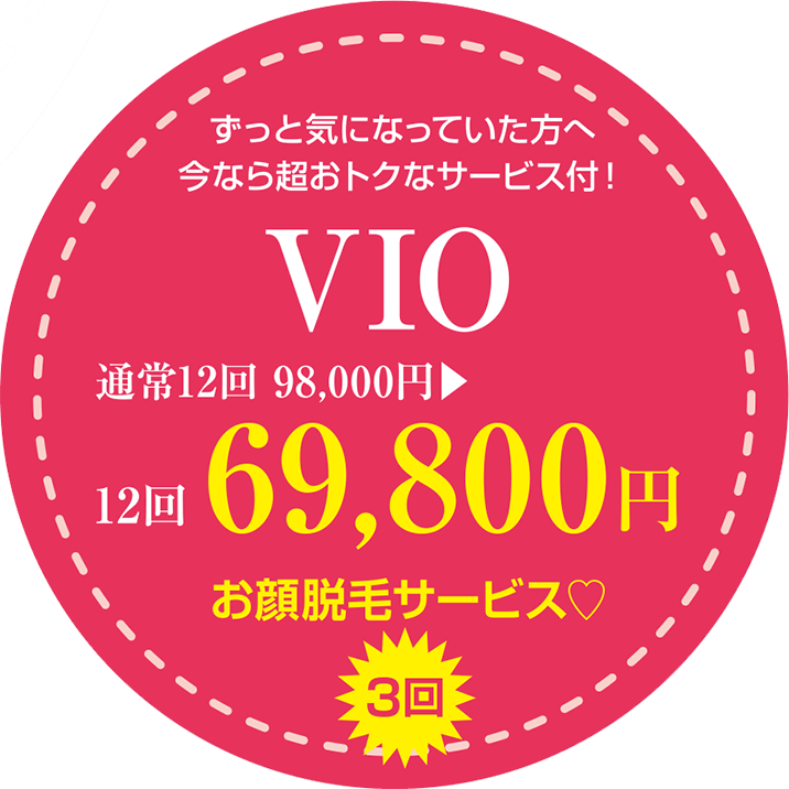 VIO 12回69,800円